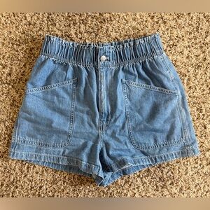 Madewell Denim Pull-On Paperbag Shorts